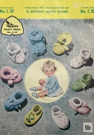 1960's Vintage Knitting Book: Patons Bootee Book No.C19