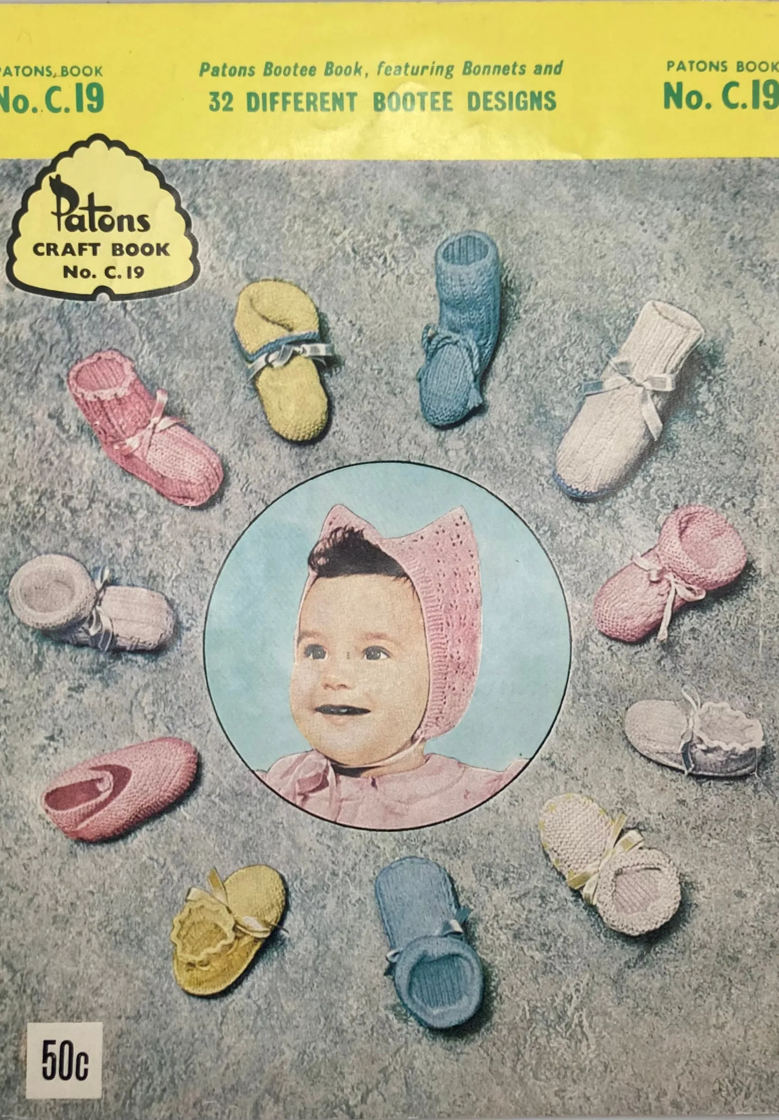 1960's Vintage Knitting Book: Patons Bootee Book No.C19