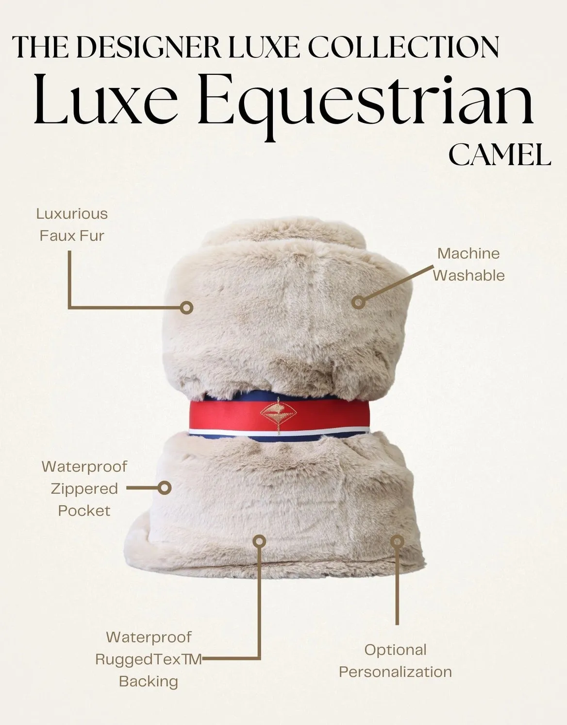 Camel Faux Fur Equestrian Blanket