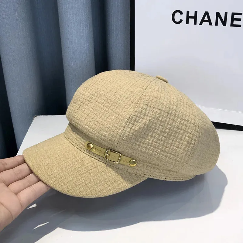 Fashion Designer Winter Women Berets Female Retro boinas Berets caps for women hats Bonnets Hats for Women Octagonal sboy Hat