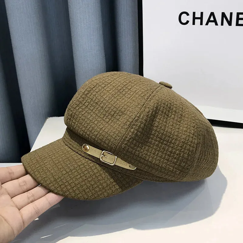 Fashion Designer Winter Women Berets Female Retro boinas Berets caps for women hats Bonnets Hats for Women Octagonal sboy Hat