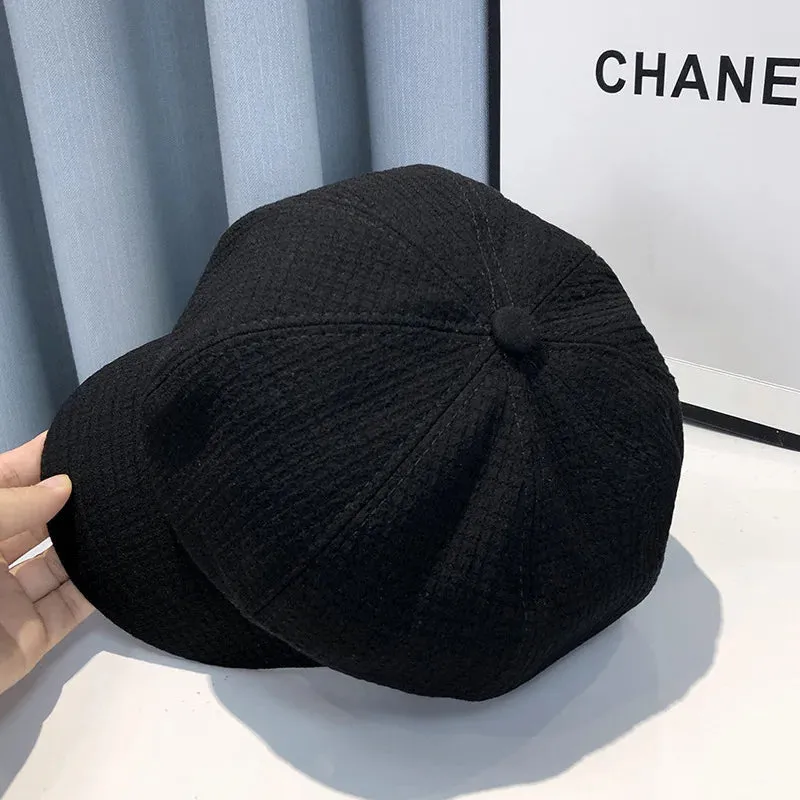 Fashion Designer Winter Women Berets Female Retro boinas Berets caps for women hats Bonnets Hats for Women Octagonal sboy Hat