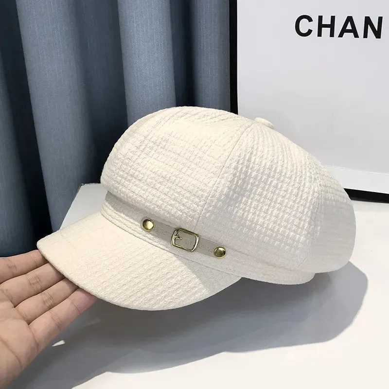 Fashion Designer Winter Women Berets Female Retro boinas Berets caps for women hats Bonnets Hats for Women Octagonal sboy Hat