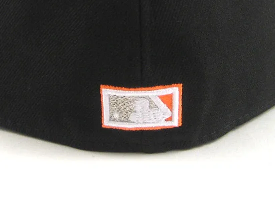 Florida Marlins New Era 59Fifty Fitted Hats (BLACK BRIGHT ORANGE GRAY UNDER BRIM)
