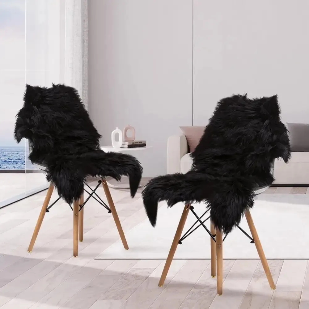 Fluffy Faux Sheepskin Fur Area Rug for Living Room