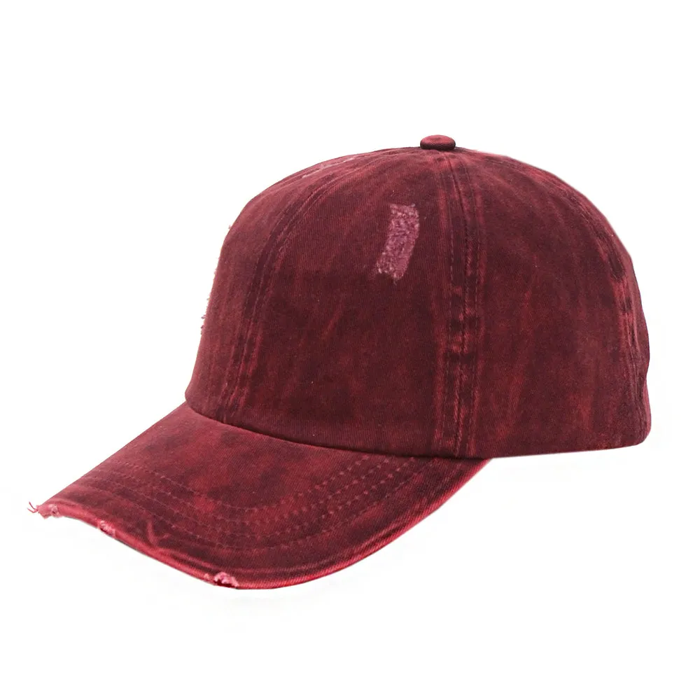 Kelly Distressed Cotton Ponyflo® Cap