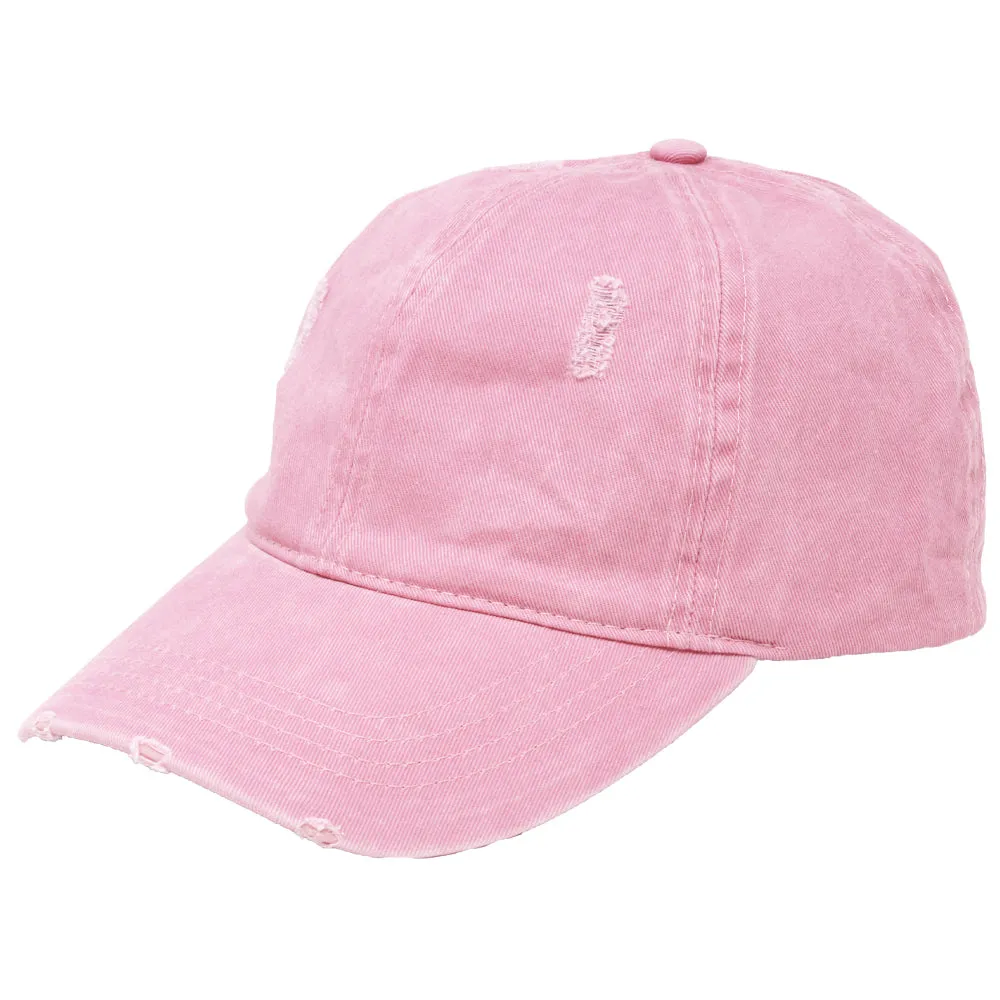 Kelly Distressed Cotton Ponyflo® Cap
