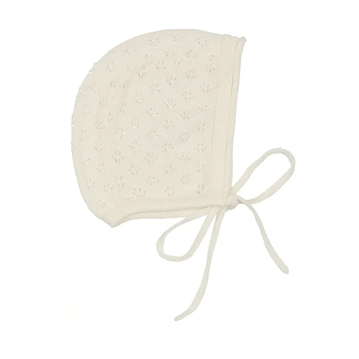 Lilette Knit Pointelle Bonnet - Ivory