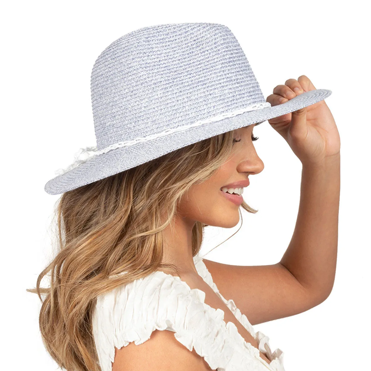 Marled Straw Fedora