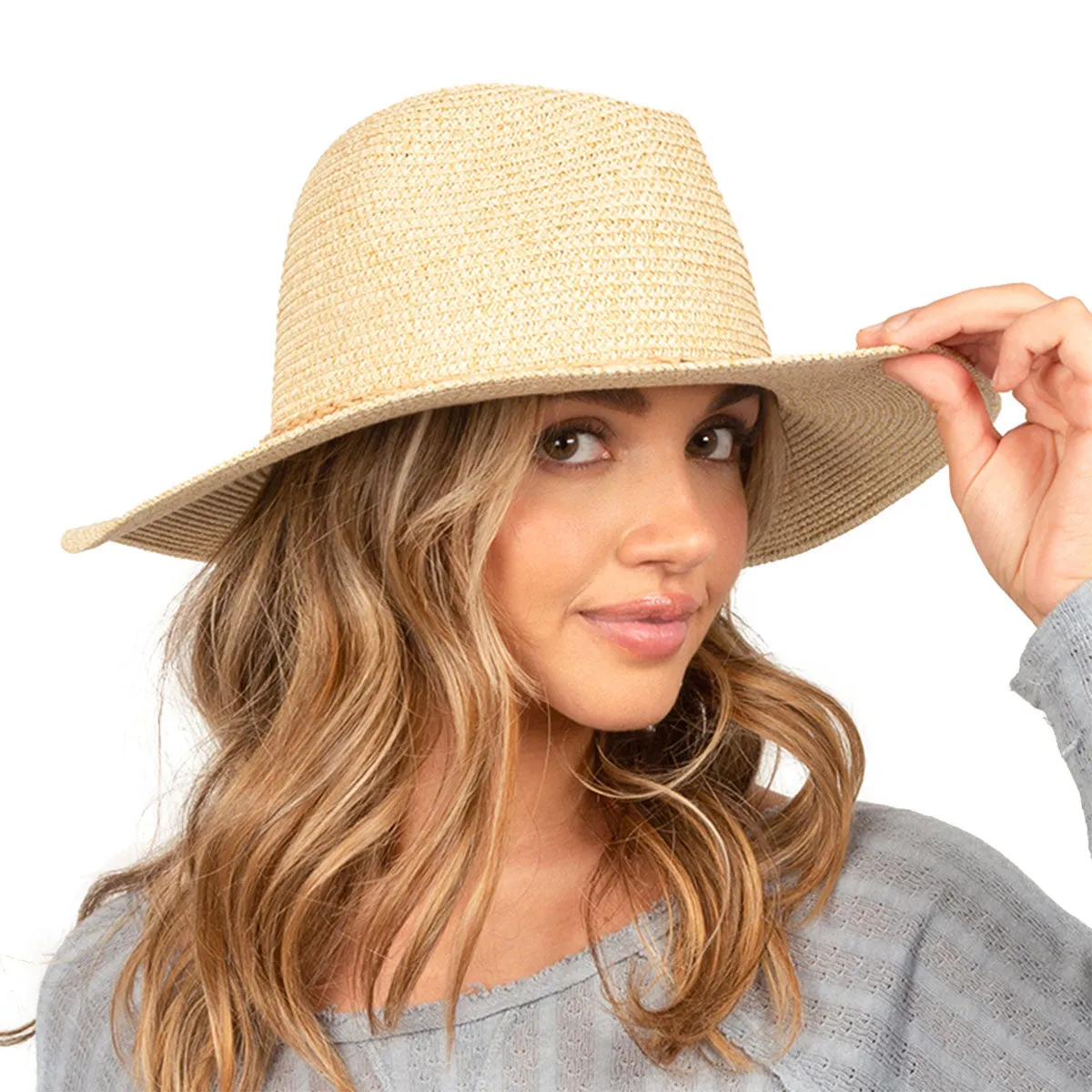 Marled Straw Fedora