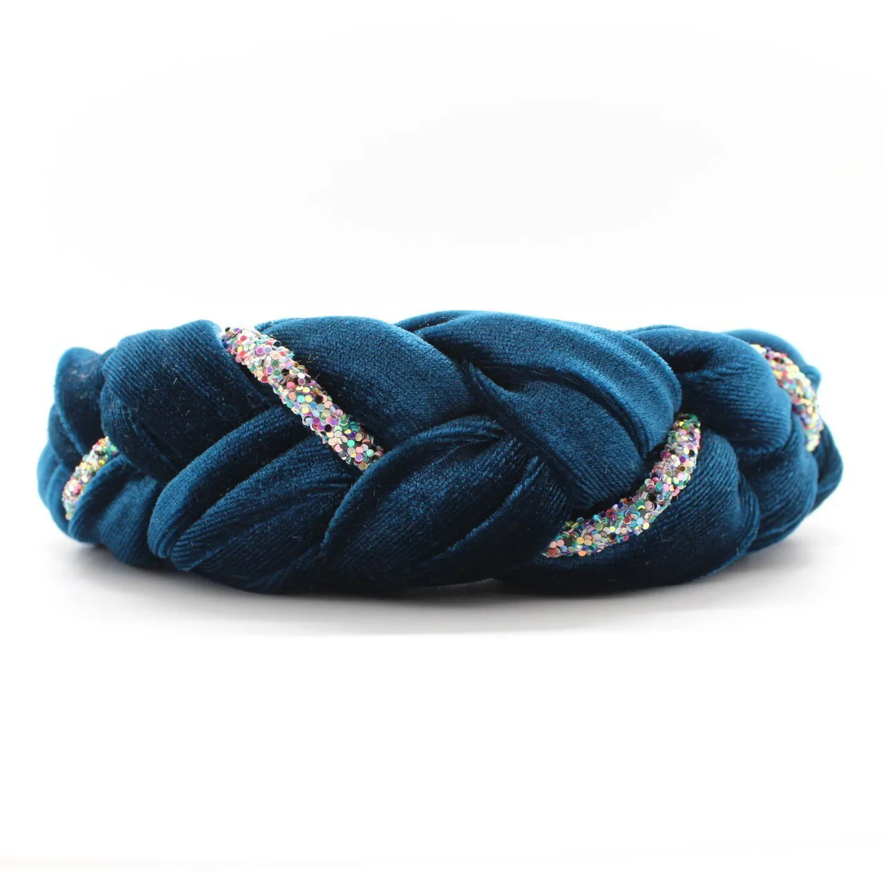 Olive Velvet and Rhinestones Headband