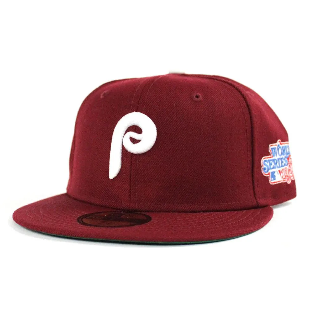 Philadelphia Phillies 1980 World Series New Era 59Fifty Fitted Hat (Cardinal Green Under Brim)
