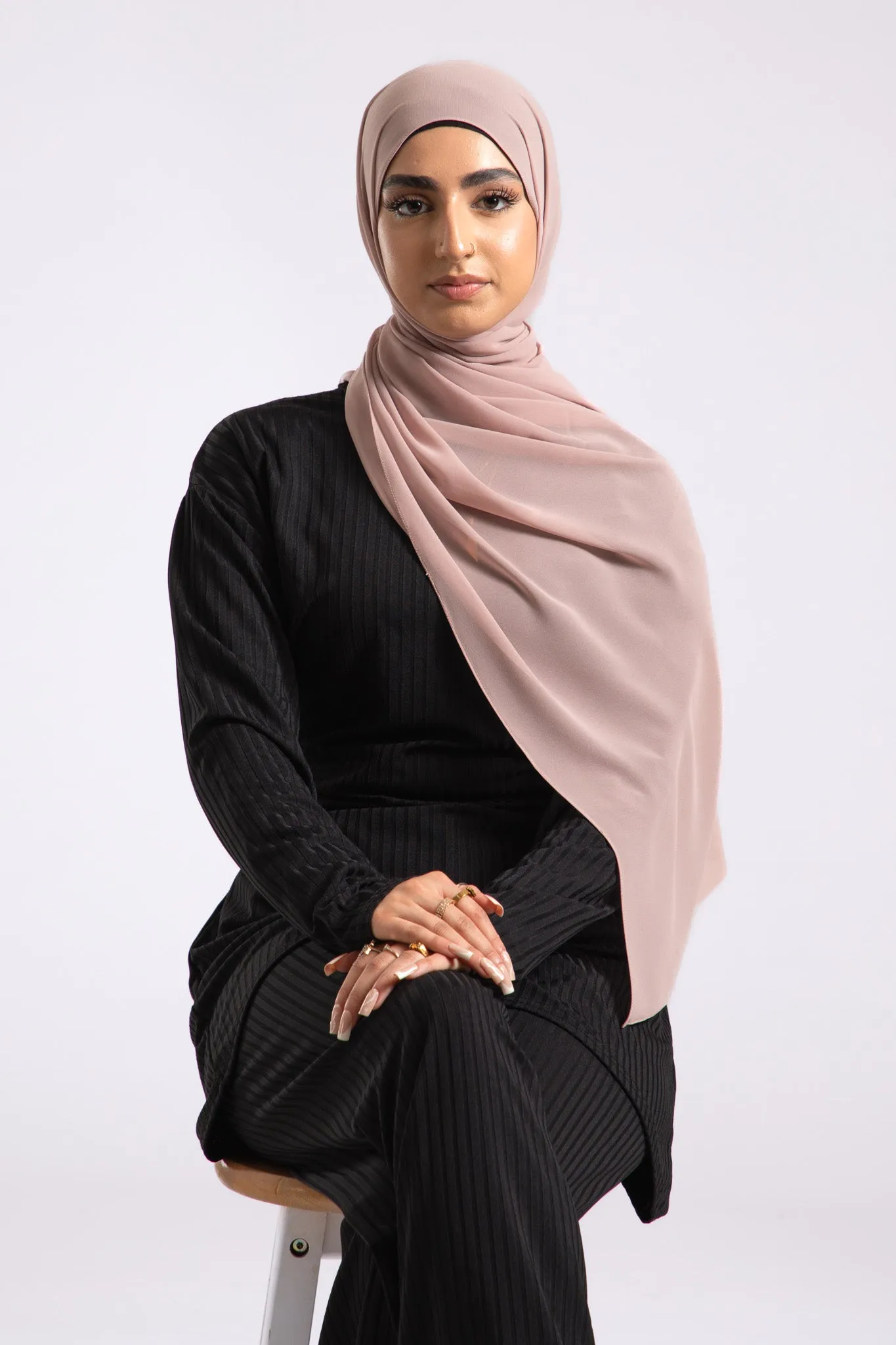 Premium Crepe Chiffon Hijab - Nude