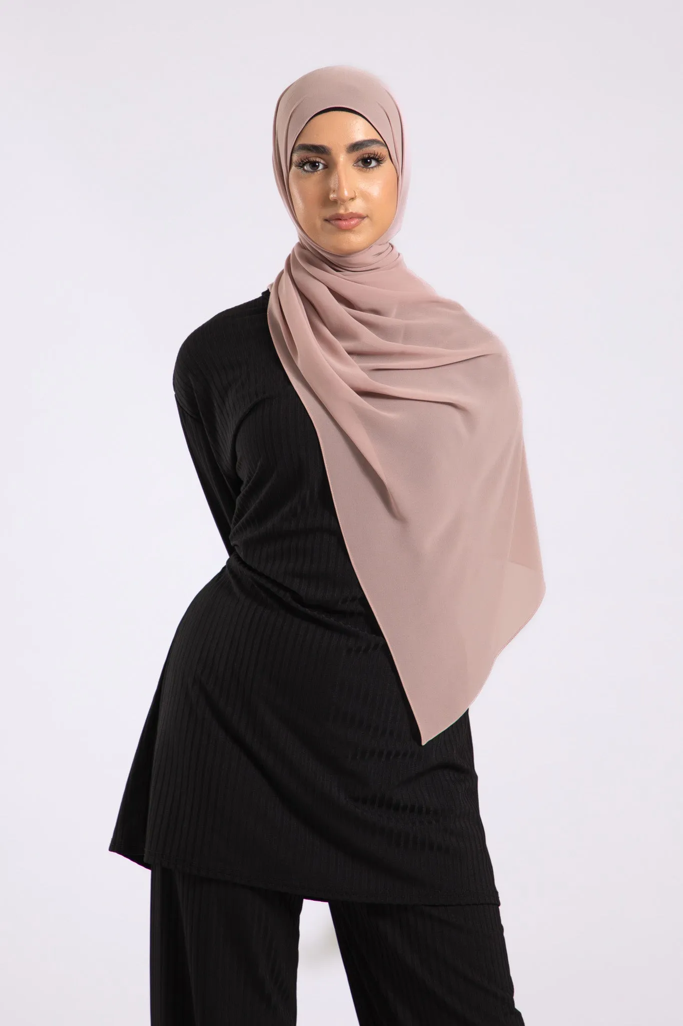 Premium Crepe Chiffon Hijab - Nude
