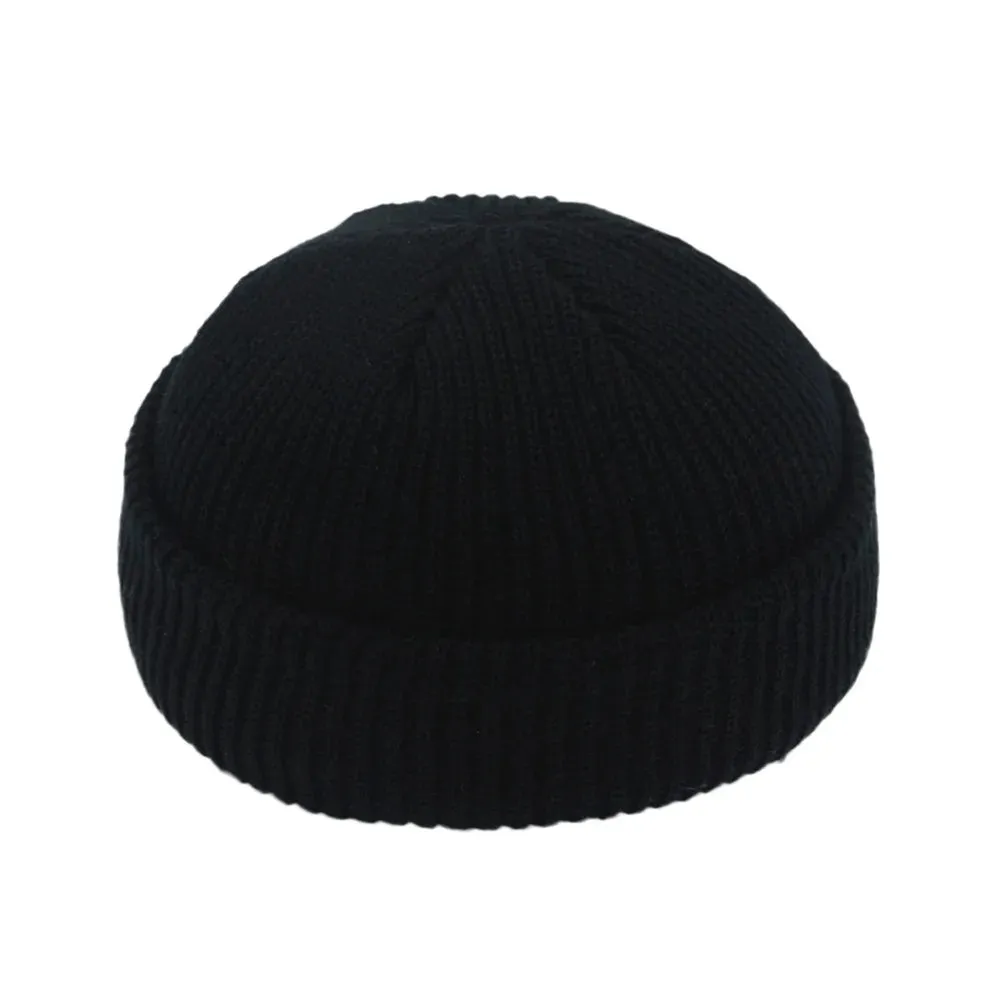 Retro Navy Beanie Knit Hat - Winter Warm Skullcap Sailor Cap