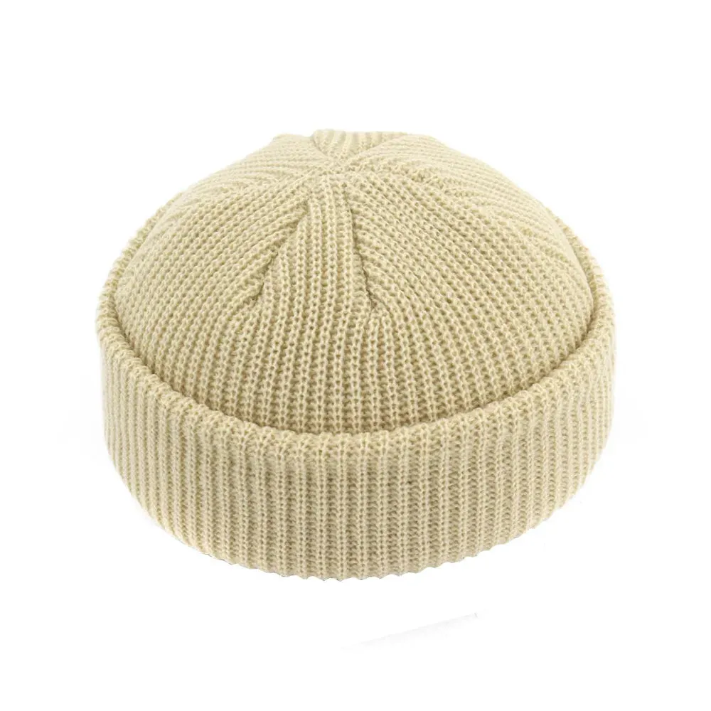 Retro Navy Beanie Knit Hat - Winter Warm Skullcap Sailor Cap