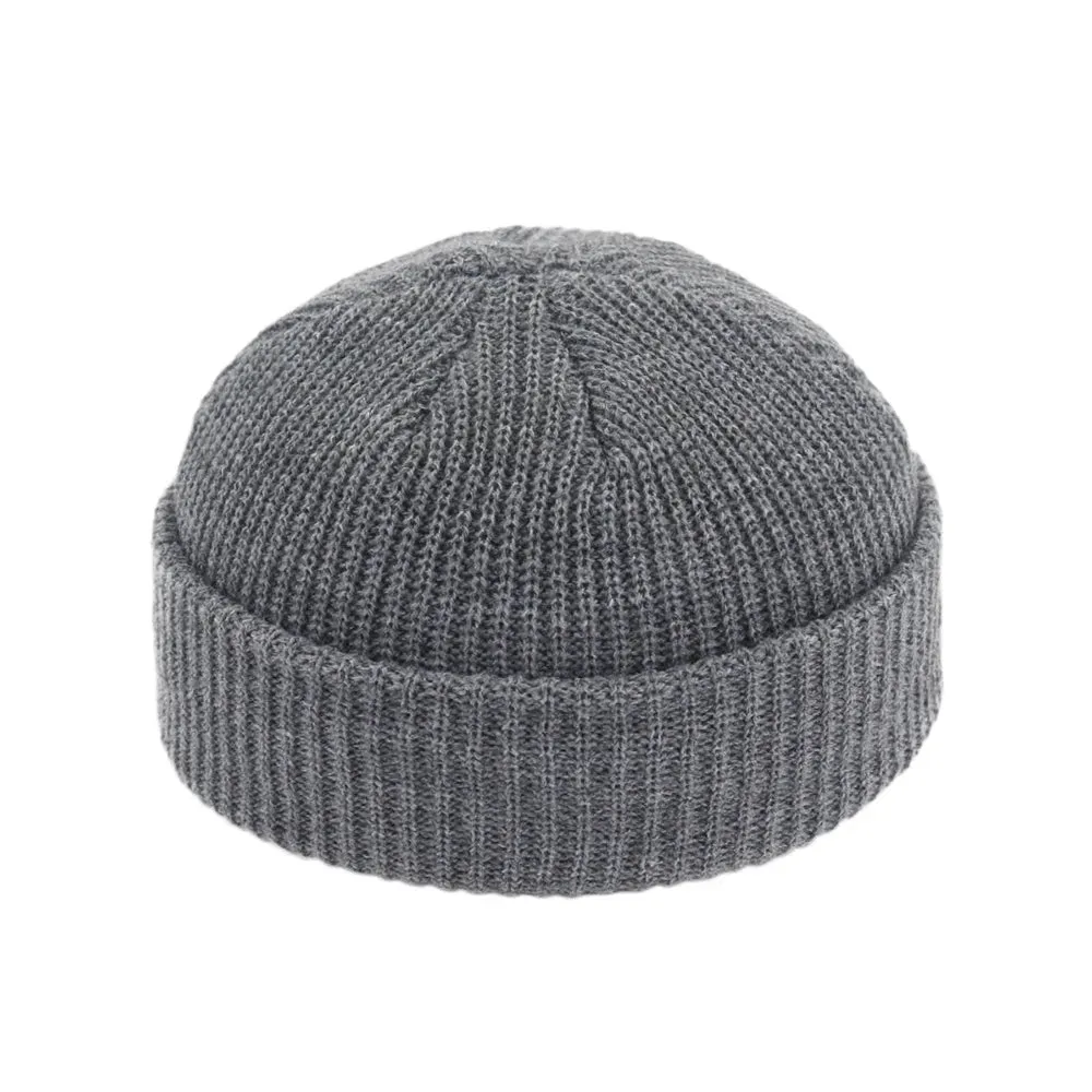Retro Navy Beanie Knit Hat - Winter Warm Skullcap Sailor Cap