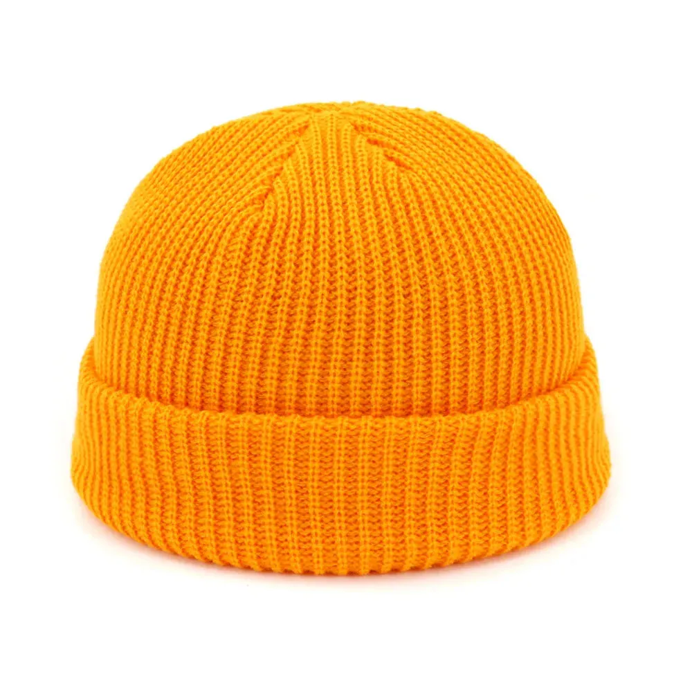 Retro Navy Beanie Knit Hat - Winter Warm Skullcap Sailor Cap
