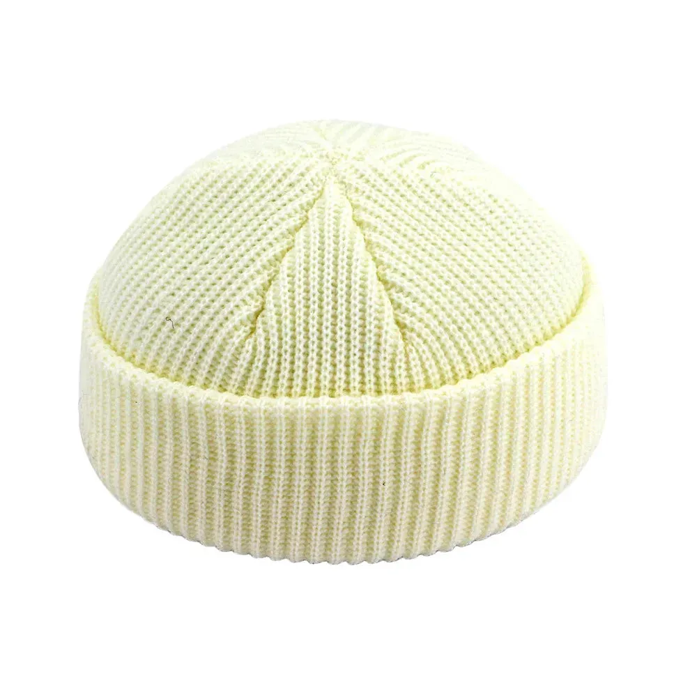 Retro Navy Beanie Knit Hat - Winter Warm Skullcap Sailor Cap