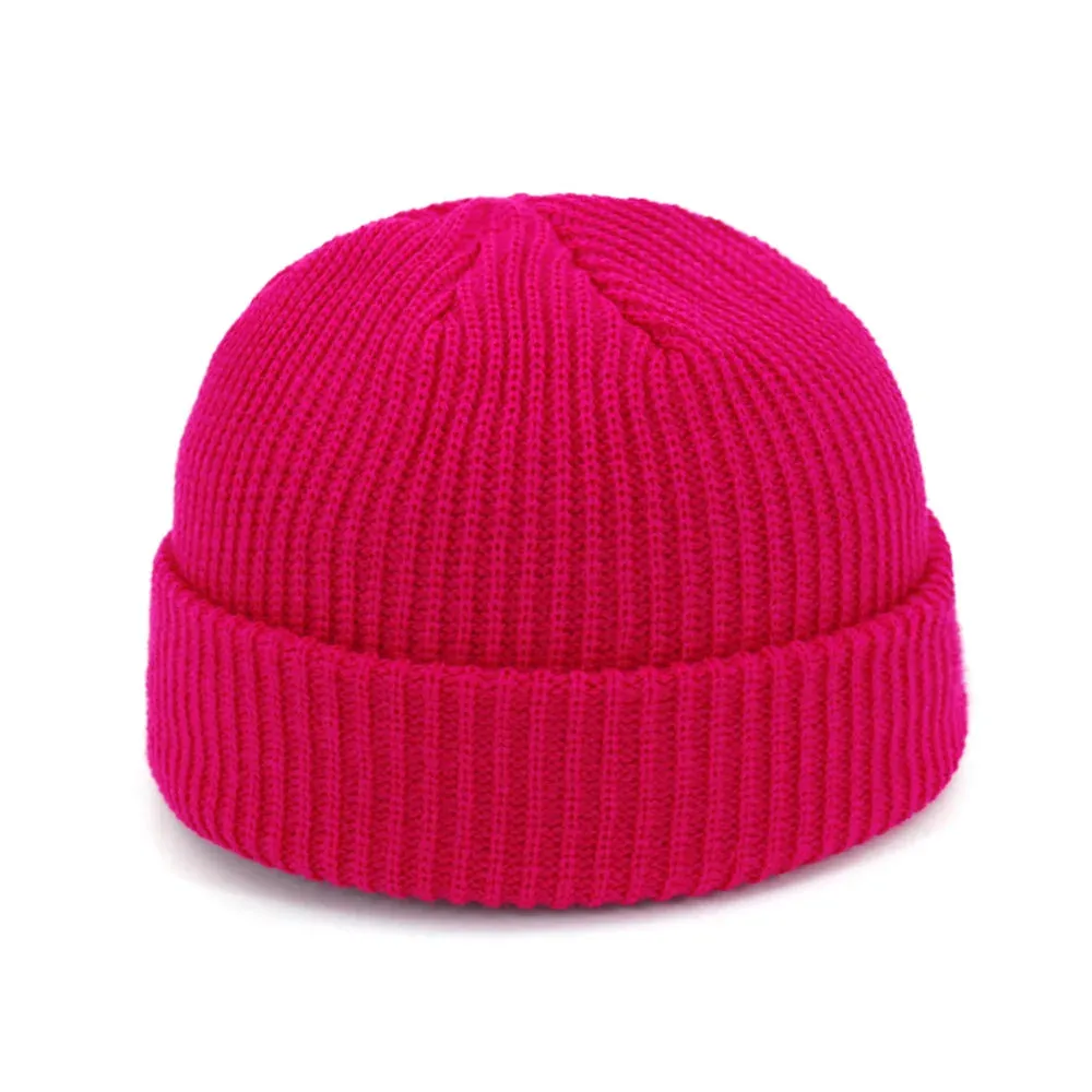 Retro Navy Beanie Knit Hat - Winter Warm Skullcap Sailor Cap