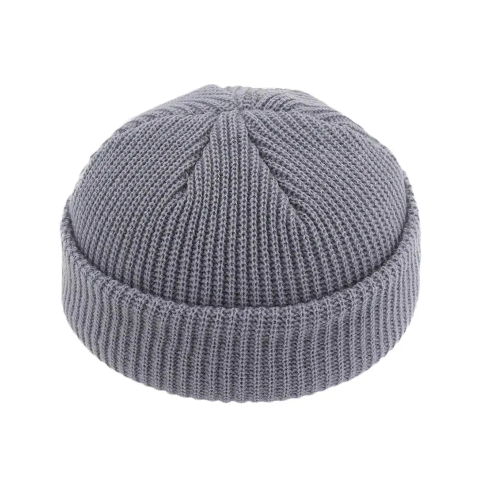 Retro Navy Beanie Knit Hat - Winter Warm Skullcap Sailor Cap