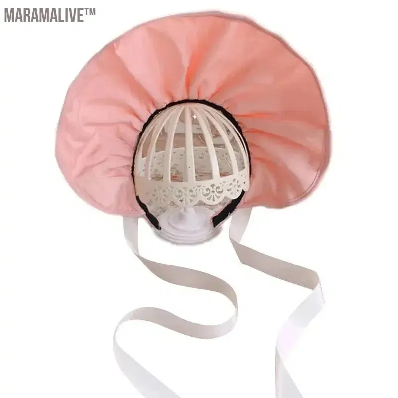 Retro Ribbon Flowers Bonnet Hat Headdress Handmade Hat for Wedding Party Gothic Victorian Party