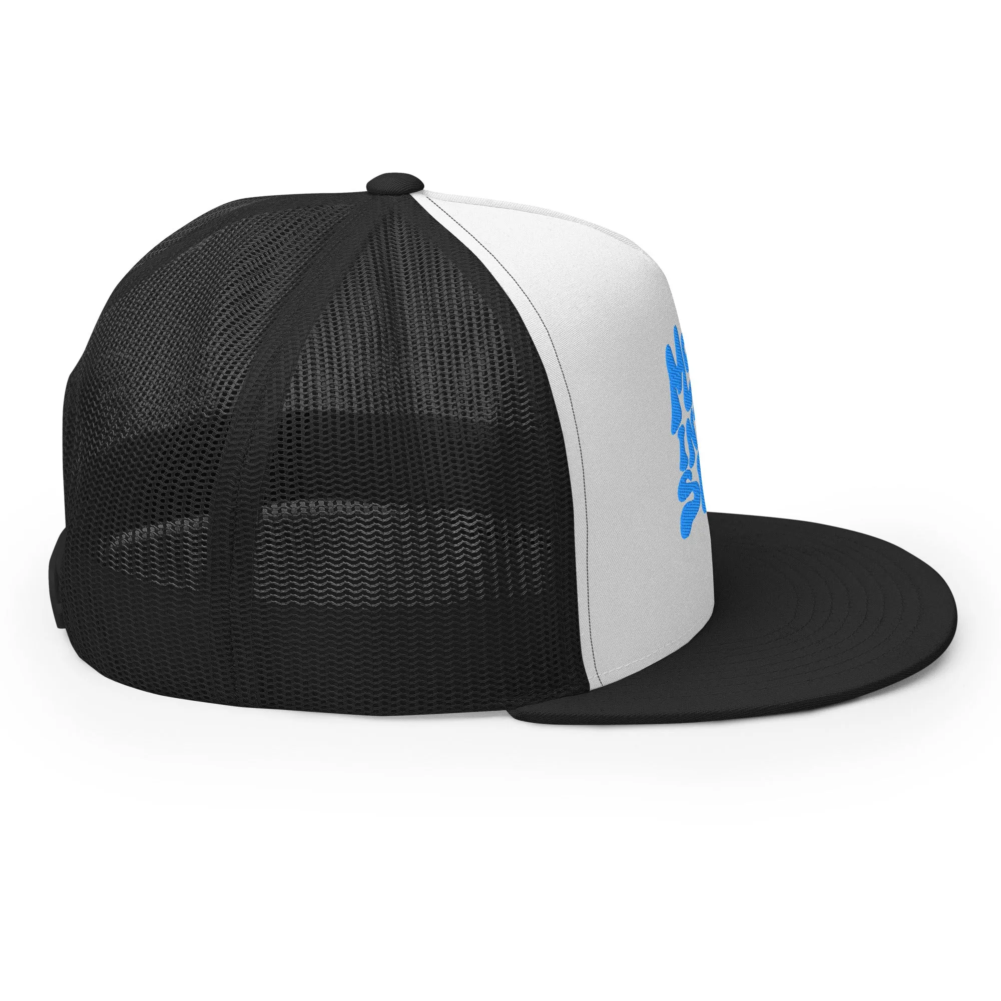 Retro Trucker Cap (blue on black)