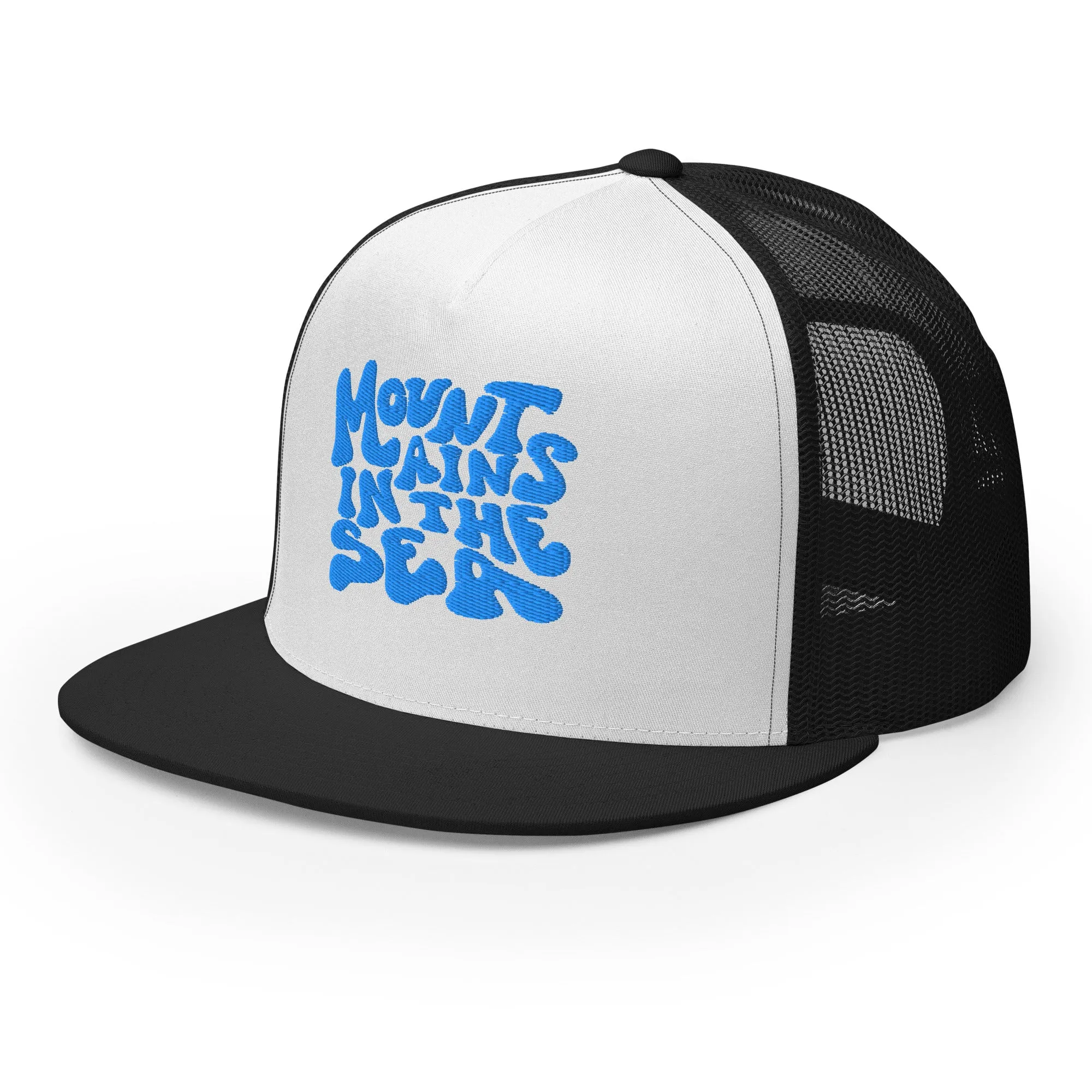 Retro Trucker Cap (blue on black)