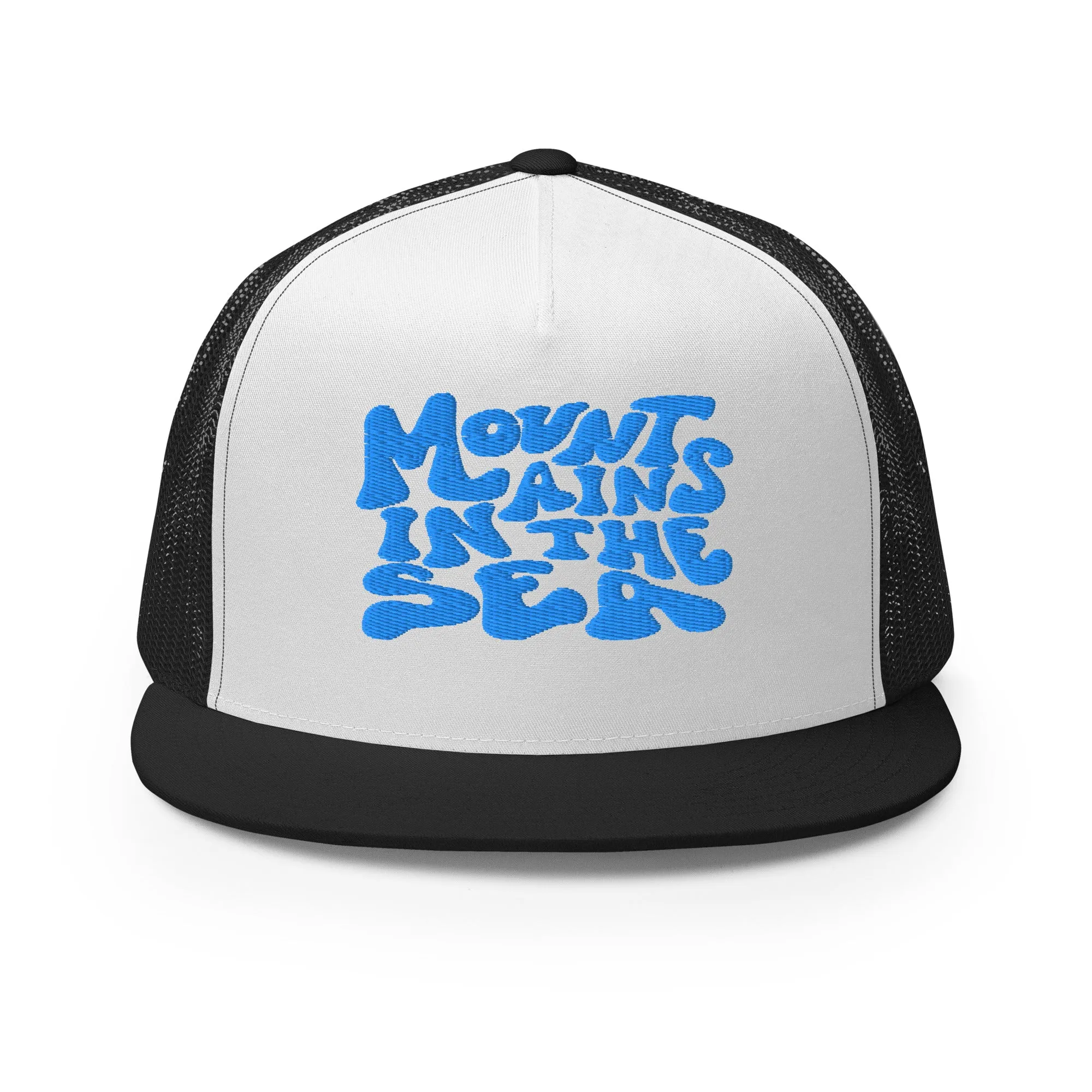Retro Trucker Cap (blue on black)