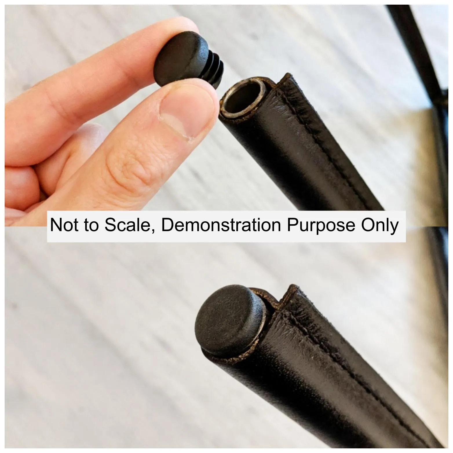 Round Tube Inserts 28mm Black | Made in Germany | Keay Vital Parts