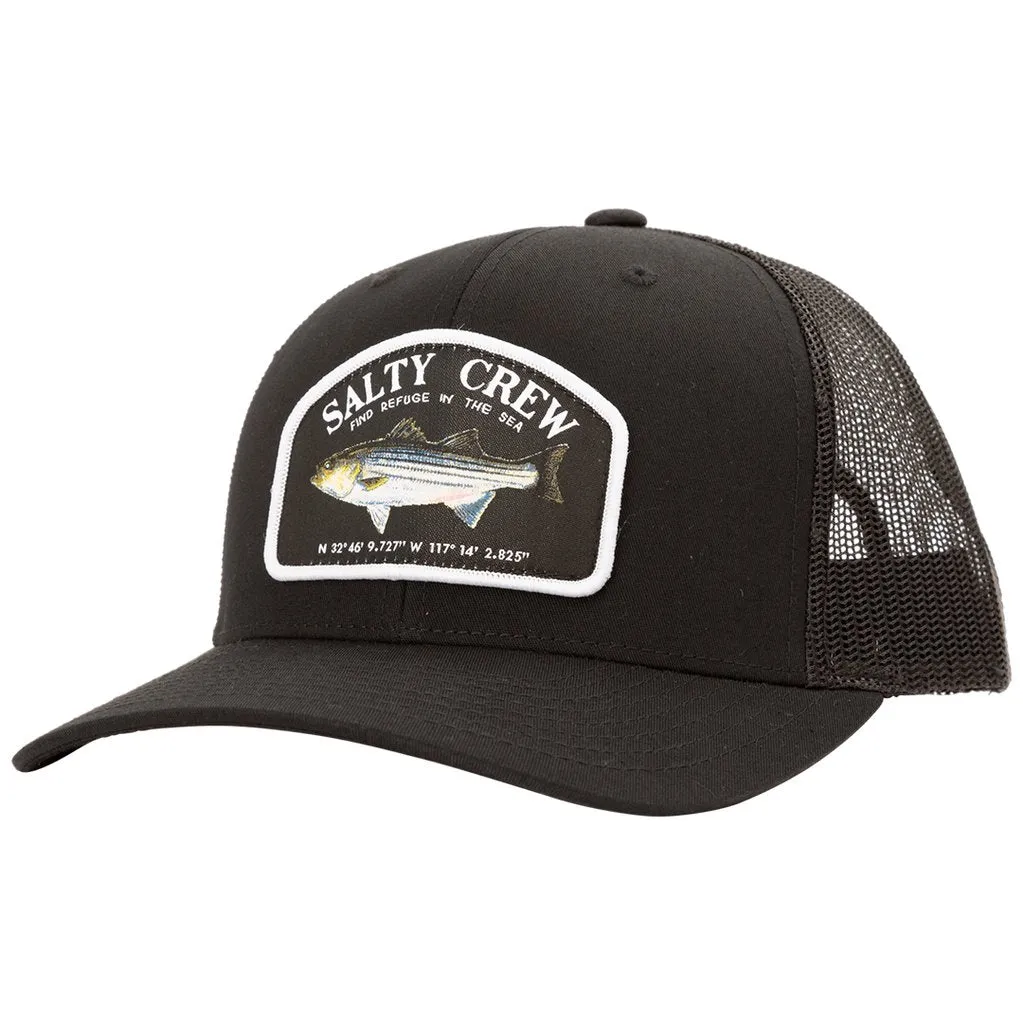 Salty Crew Striper Black Retro Trucker