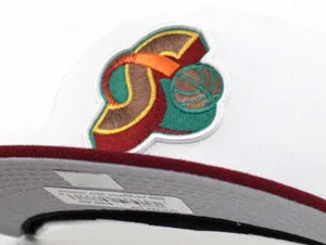 Seattle SuperSonics New Era 59FIFTY Fitted Hat (White Cardinal Gray Under Brim)