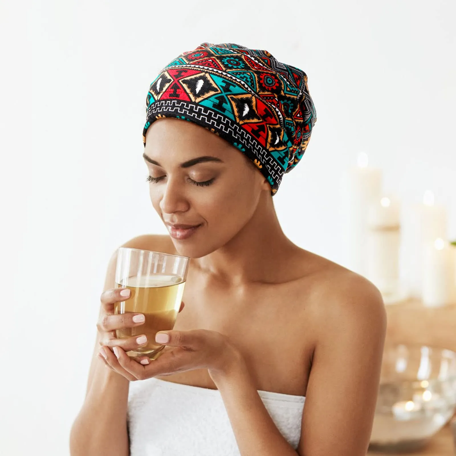 Sintege 6 Pcs Satin Lined Bonnet Sleep Cap for Women Men African Silk Soft Beanie Hair Sleep Wrap for Natural Curly Braids(Retro Patterns)