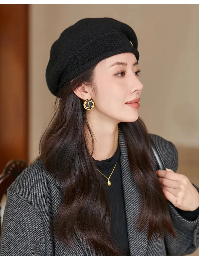 Solid Fancy Wool Felt Fabric Beanies Beret Retro Photography Flower Bonnets Masquerade Fascinator Hat Fashion Caps Female Modern